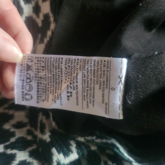 Banana republic patterned green pleated skirt size 0 - Picture 3 of 7